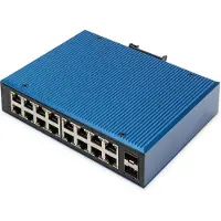 Digitus INDUSTRIAL 16+2 -PORT GIGABIT ETHERNET SWITCH UNMANAGED, 16 RJ45 PORTS 10/100/1000 MBITS (DN-651138)