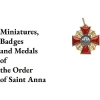 Lindblad, Miniatures, Badges and Medals of The Order of Saint Anna