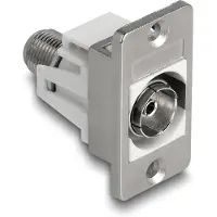 DeLOCK 90882, IEC / F, 75 Ω, Ruuvit, Naaras, Naaras, Suora