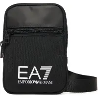 EA7 unisex. 7X000391_AF19722 Small shoulder bag with black maxillotype (OSFA), Casual, Polyester