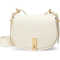 Ralph Lauren for woman. 428932626002 Off-white leather Polo ID saddle bag (OSFA), Casual