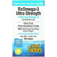 Natural Factors , RxOmega-3 Ultra Vahvuus, 150 Gelsejä (1 075 mg per Gelsi)