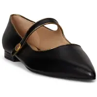 Ralph Lauren Londyn Two-Tone Leather Mary Jane - Black - 37