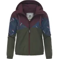 Ragwear Toiminnallinen takki 'Rochele Youmodo' tummansininen / vihreä / viininpunainen / valkoinen