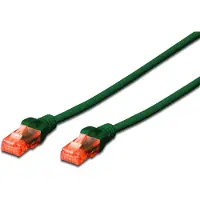 Digitus CAT 6 U-UTP PATCH CORD, CU, LSZH AWG 26/7, LENGTH 0.25 M, COLOR GREEN (DK-1617-0025/G)