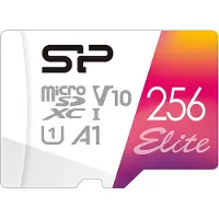 Silicon Power Elite, 256 GB, MicroSDXC, Luokka 10, UHS-I, 100 MB/s, Class 1 (U1) (SP256GBSTXBV1V20SP)