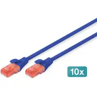 Digitus DK-1617-050-B-10, 5 m, Cat6, U/UTP (UTP), RJ-45, RJ-45, Sininen