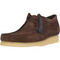 Clarks for man. 26156606 Wallabee brown leather shoes (40), Flat, Suede, Laces, Casual
