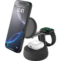 Belkin UltraCharge Pro 3-in-1 magneettinen lataustelakka 25W Qi2, musta