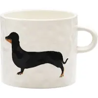 Anna + Nina Dachshund Mug - Cream - 355 ML