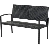 Outsunny Puutarhatuoli Outsunny 122x60x85 cm, musta