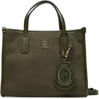Tommy Hilfiger Th City Small Tote Melton - Khaki green - ONE SIZE
