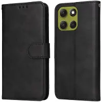 SKALO Motorola Moto G86 Power 5G PU-nahka Lompakkokotelo - Musta