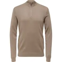 Only & Sons Onswyler Life Reg 14 Half Zip Knit Noos - Beige - XXL
