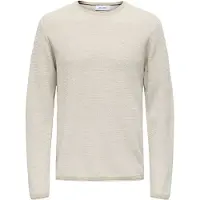 Only & Sons Onseric Reg 12 Struc Crew Knit Noos - Beige - XS