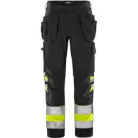 Fristads Vihreä Työkaluhousut Luokka 1 2640 GPLU Huomiokeltainen/Musta D96