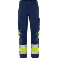 Fristads Vihreä Housut Huomio Luokka 1 2668 GPLU Huomiokeltainen/Laivastonsininen C50