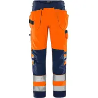 Fristads Vihreä Työkaluhousut Luokka 2 2641 GPLU Huomio-oranssi/Laivastonsininen D92