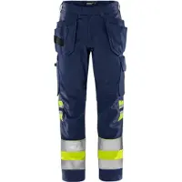 Fristads Vihreä Työkaluhousut Luokka 1 2640 GPLU Huomiokeltainen/Laivastonsininen C48