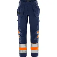 Fristads Vihreä Työkaluhousut Luokka 1 2640 GPLU Huomio-oranssi/Laivastonsininen D96