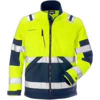 Fristads High vis softshell takki lk 2 4083 WYH Huomiokeltainen/Laivastonsininen 2XL