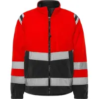 Fristads High vis tuulenpitävä fleecetakki lk 3 4041 FE Huomiopunainen/Musta M