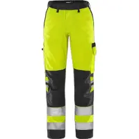 Fristads Vihreä Housut Huomio Naisten Luokka 2 2642 GPLU Huomiokeltainen/Musta 38