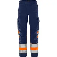 Fristads Vihreä Housut Huomio Luokka 1 2668 GPLU Huomio-oranssi/Laivastonsininen D92