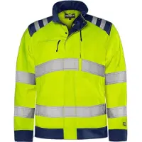 Fristads Vihreä Takki Huomio Luokka 3 4067 GPLU Huomiokeltainen/Laivastonsininen 2XL