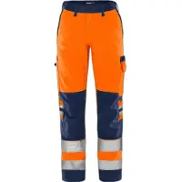 Fristads Vihreä Housut Huomio Naisten Luokka 2 2642 GPLU Huomio-oranssi/Laivastonsininen 44