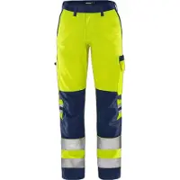 Fristads Vihreä Housut Huomio Naisten Luokka 2 2642 GPLU Huomiokeltainen/Laivastonsininen 48