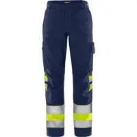 Fristads Vihreä Housut Huomio Naisten Luokka 1 2652 GPLU Huomiokeltainen/Laivastonsininen 40