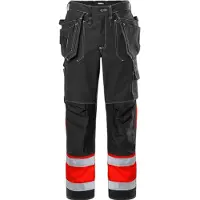 Fristads High vis rakentajan housut lk 1 247 FAS Huomiopunainen/Musta D120
