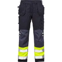 Fristads Palosuojatut Flamestat high vis rakentajan housut lk 1 2074 ATHS Huomiokeltainen/Laivastonsininen D100
