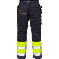 Fristads Palosuojatut Flamestat high vis rakentajan housut lk 1 2074 ATHS Huomiokeltainen/Laivastonsininen C44