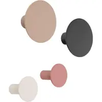 Blomus - Ponto Koukku Set of 4 Moonbeam/Monivärinen