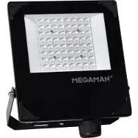 Megaman LED-kohdevalaisin ulos Hugo, 50 W, 3000 K, IP66 Hugo, Musta, Alumiini