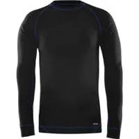 Fristads Merinovillainen pitkähihainen T-paita 7517 MW Musta 2XL