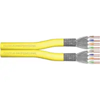 Digitus CAT 7A S-FTP INSTALLATION CABLE, 1500 MHZ DCA (EN 50575), AWG 22/1, 500 M DRUM, DX, YELLOW (DK-1743-A-VH-D-5)