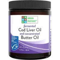 Green Pasture Fermentoitu kalanmaksaöljy ja tiivistetty voiöljysekoitus, Geeli - 188 ml