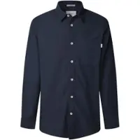 Pepe Jeans for man. PM3090838 Creed navy shirt (L), Casual, Cotton, Long sleeve