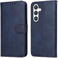 SKALO Samsung S25 PU-nahka Lompakkokotelo - Sininen