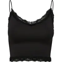ONLY Onlvicky Lace Seamless Cropped Top Noos - Black - S/M
