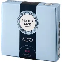 Mister Size Pure Feel Kondomit 36 kpl (57-64 mm) - Kirkas