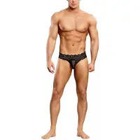 Male Power - Scandal Lace Micro Thong Pinch Back