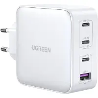 UGREEN Nexode 100W USB-C PD GaN - 4-Port Wall Charger - Valkoinen Verkkovirta