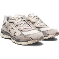 Asics for man. 1201A789 Trainers Gel NYC white cream (36), Beige, Flat, Laces, Casual, Sport, Running, Multisport