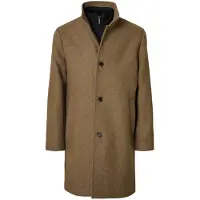 Selected Slmrainar Wool Blend Coat Noos - Brown - XL