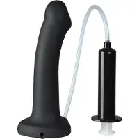 Strap-On-Me Squirting Dildo Cum Black Large
