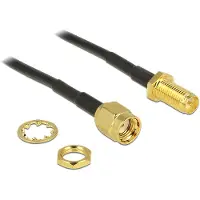 DeLOCK 88876 coaxial cable 0.2 m RP-SMA Black (88876)